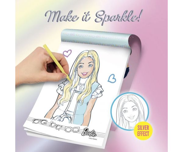 Barbie Make it sparkle! Csillogó rajzfüzet - Lisciani
