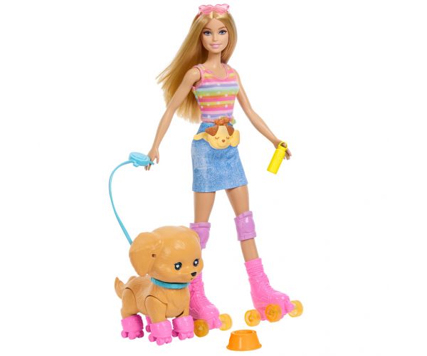 Barbie Kutyasétáltó Görkoris Szett - Szőke Baba - Mattel