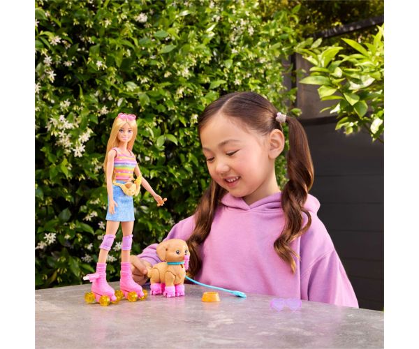 Barbie Kutyasétáltó Görkoris Szett - Szőke Baba - Mattel
