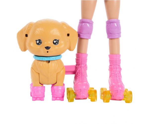 Barbie Kutyasétáltó Görkoris Szett - Szőke Baba - Mattel