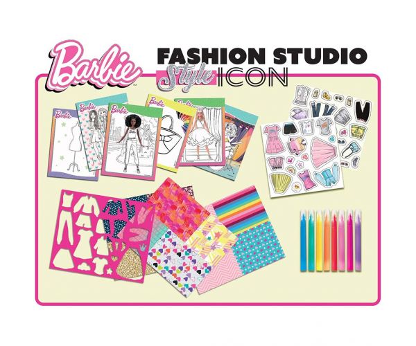 Barbie Style Icon színező és öltöztető szett - Lisciani