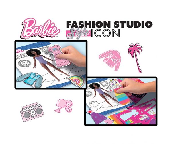 Barbie Style Icon színező és öltöztető szett - Lisciani
