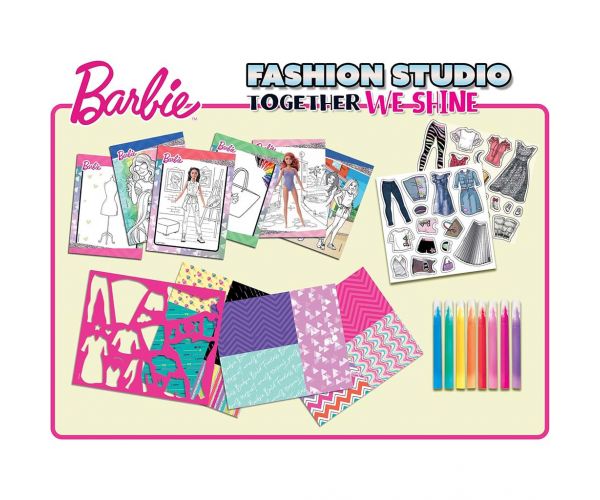 Barbie Together We Shine színező és öltöztető szett - Lisciani