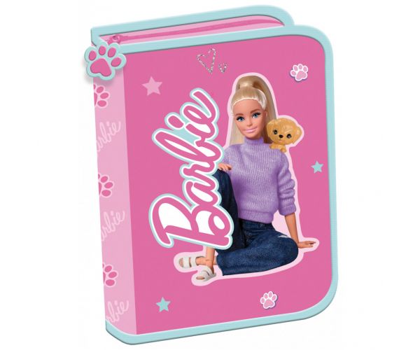 Barbie rózsaszín kihajtható tolltartó 21x14x3,5cm