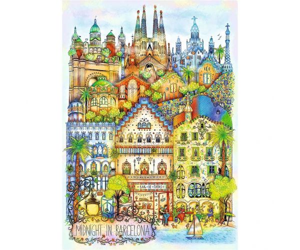 Barcelona éjfélkor 1000db-os Prémium plus quality puzzle - Trefl