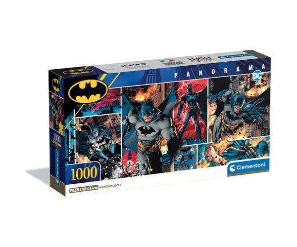 Batman 1000db-os panoráma puzzle poszterrel - Clementoni