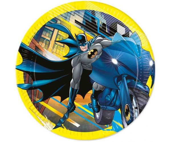 Batman sárga-fekete papírtányér 8db-os szett