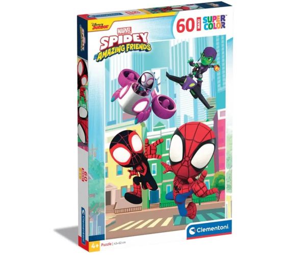 Spidey a jeho úžasní priatelia 60-dielna maxi supercolor puzzle - Clementoni