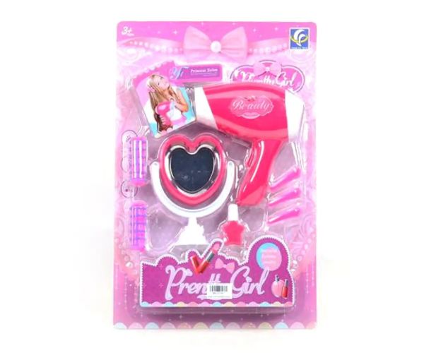 Pretty Girl ružový set krásy s elektrickým sušičom vlasov