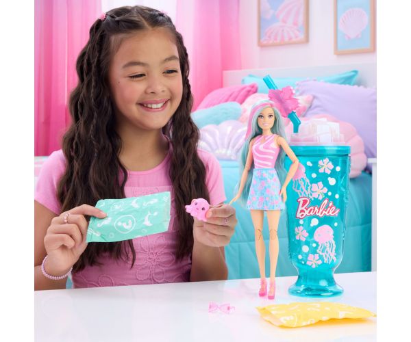 Barbie Reveal illatos Shaker sorozat türkiz hajú baba medúza figurával - Mattel