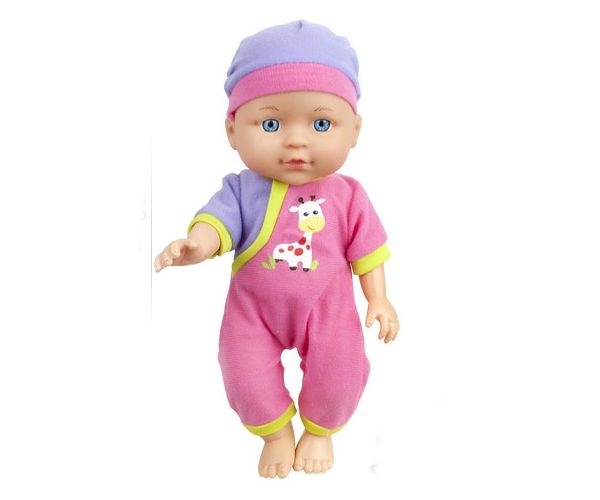 Pizsamás baba etetőszékkel és kiegészítőkkel 29cm-es