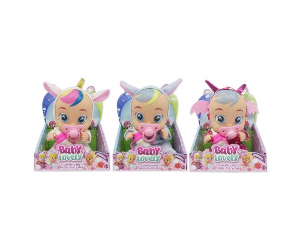 Baby Lovely síró baba többféle változatban kiegészítőkkel 20cm
