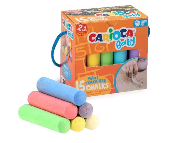 Baby Maxi 15 db-os színes aszfaltkréta szett - Carioca