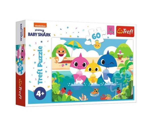 Baby Shark: Vakáción a család- Együtt a csapat 60db-os puzzle - Trefl