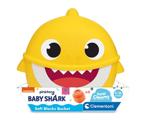 Baby Shark építőkocka tárolóban - Clementoni