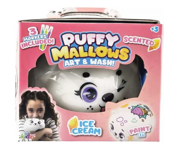 Pufók mályvacukor állatka: Ice Cream - fehér