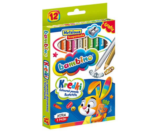 Bambino: Jumbo színes ceruza 12db-os szett hegyezővel