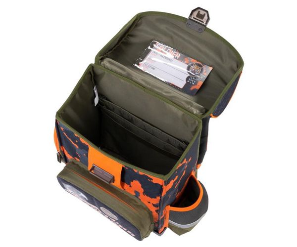 Bambino: Military ergonomikus iskolatáska, hátizsák 36x27x14cm
