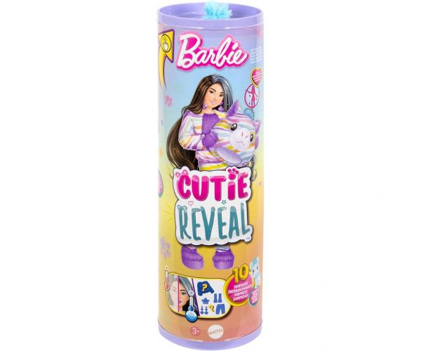 Barbie: Cutie Reveal Meglepetés baba - Zebra - Mattel