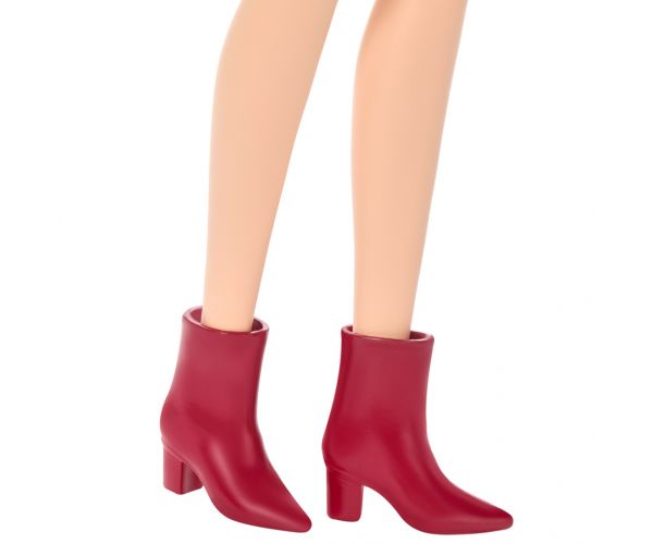 Barbie: Fashionista Barátnők barna hajú stílusos divatbaba leopárdmintás ruhában – Mattel