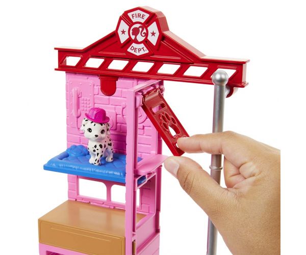 Barbie: Tűzoltó állomás játékszett - Mattel