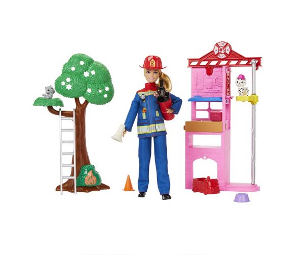 Barbie: Tűzoltó állomás játékszett - Mattel