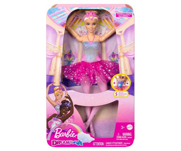 Barbie®: Tündöklő Szivárványbalerina szőke hajjal és fénnyel - Mattel