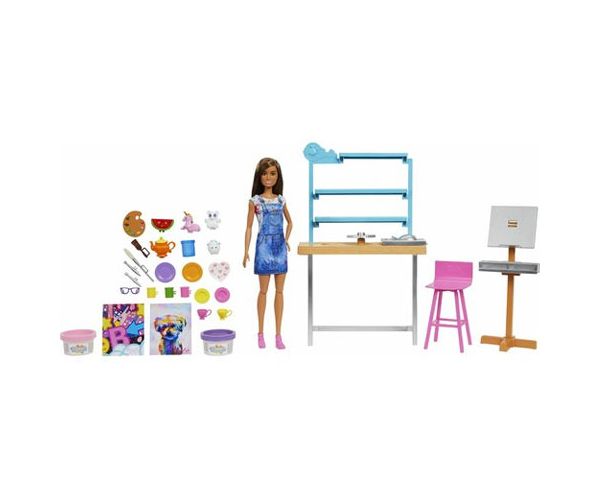 Barbie: Feltöltődés műterem játékszett babával - Mattel