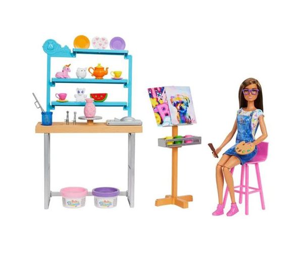 Barbie: Feltöltődés műterem játékszett babával - Mattel
