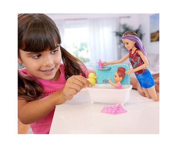 Barbie: Skipper fürdető bébiszitter játékszett - Mattel