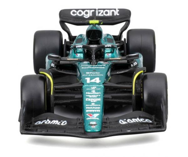 Bburago: Aston Martin AMR23 F1 versenyautó fém autómodell 1/43 (Fernando Alonso #14)