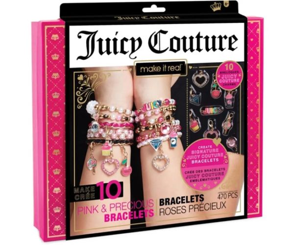 Make It Real: Juicy Couture ružový a trblietavý set na výrobu šperkov