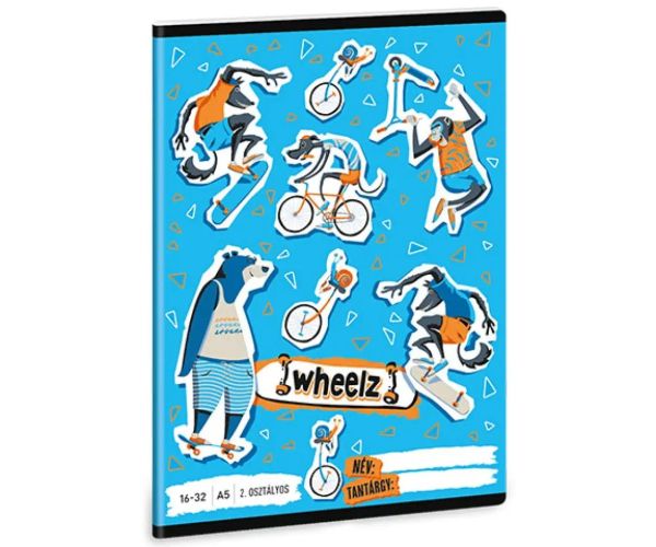 Ars Una: Wheelz linajkový zošit pre 2.ročník A/5 16-32