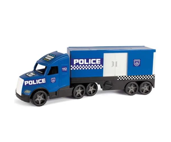 Magic Truck: Policajný kamión s fluorescenčnými lampami 81 cm - Wader