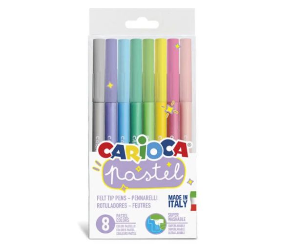 8 dielny set pastelových fixiek - Carioca