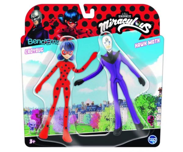 Bend-ems Miraculus figura szett 2 db-os, Ladybug vs. Hawk Moth