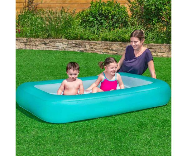 Bestway: Aquababes™ négyzet alakú gyűrűs pancsolómedence 165 x 104 x 25 cm