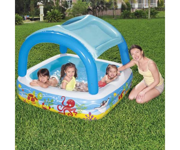 Bestway: Beach Buddy™ pancsoló medence napvédő tetővel 140 x 140 x 114 cm