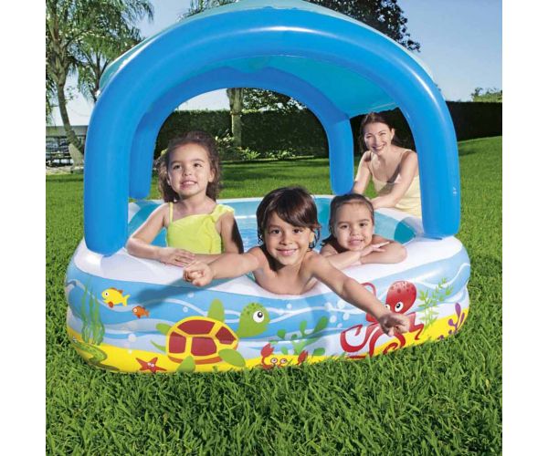 Bestway: Beach Buddy™ pancsoló medence napvédő tetővel 140 x 140 x 114 cm