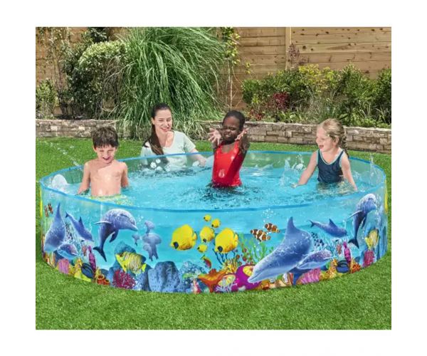 Bestway: Fill 'N Fun™ Odyssey tenger mintás merevfalú pancsoló medence Ø 244 x 46 cm