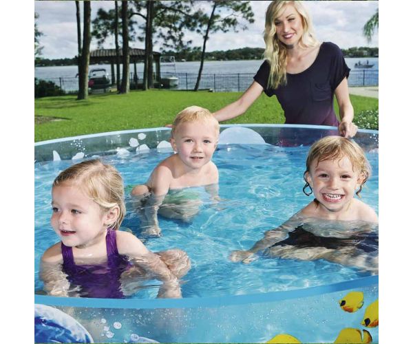 Bestway: Fill 'N Fun Odyssey merevfalú pancsoló medence, Ø 183 x 38 cm