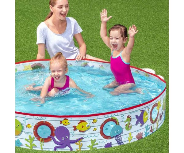 Bestway: Fill 'N Fun víz alatti világ merevfalú pancsolómedence Ø 152 x 25 cm