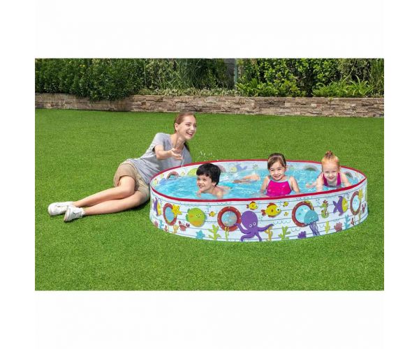 Bestway: Fill 'N Fun víz alatti világ merevfalú pancsolómedence Ø 152 x 25 cm