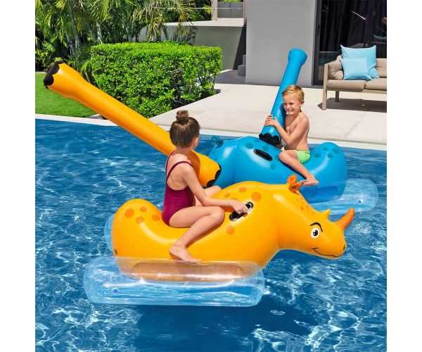 Bestway: Kids Rhino Orrszarvús medencejáték 2db gyerekeknek 148x89x61cm