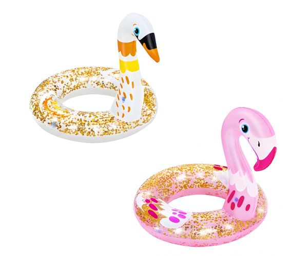 Bestway: Hattyú vagy flamingó úszógumi csillámmal 61cm 1db