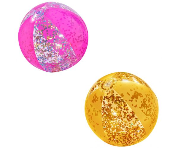 Bestway: Glitterrel töltött strandlabda kétféle változatban 41cm