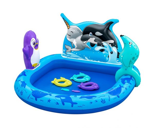 Bestway: Polar Pals felfújható játszómedence 134×131×73 cm