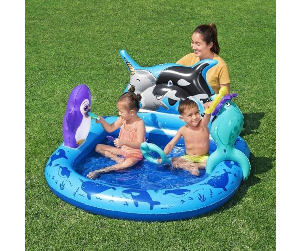 Bestway: Polar Pals felfújható játszómedence 134×131×73 cm
