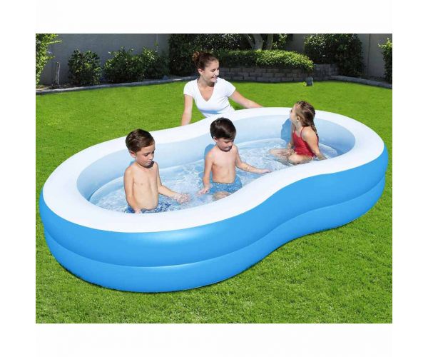 Bestway: Family Pool Lagoon családi ovális kétgyűrűs medence 262 x 157 x 46 cm