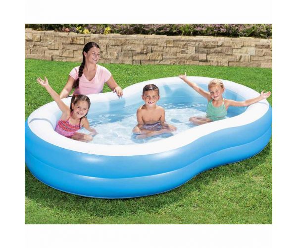 Bestway: Family Pool Lagoon családi ovális kétgyűrűs medence 262 x 157 x 46 cm